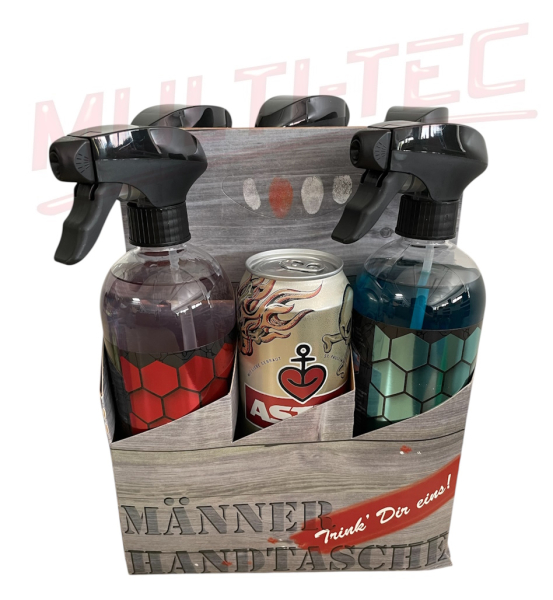 WEBER-CHEMIE Männerhandtasche 5x750ml + 1 Dose Bier